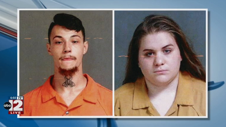 James Shirah and Savahna Collier mugshot - bride and groom